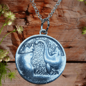 Lock Ness with Bigfoot Round Necklace